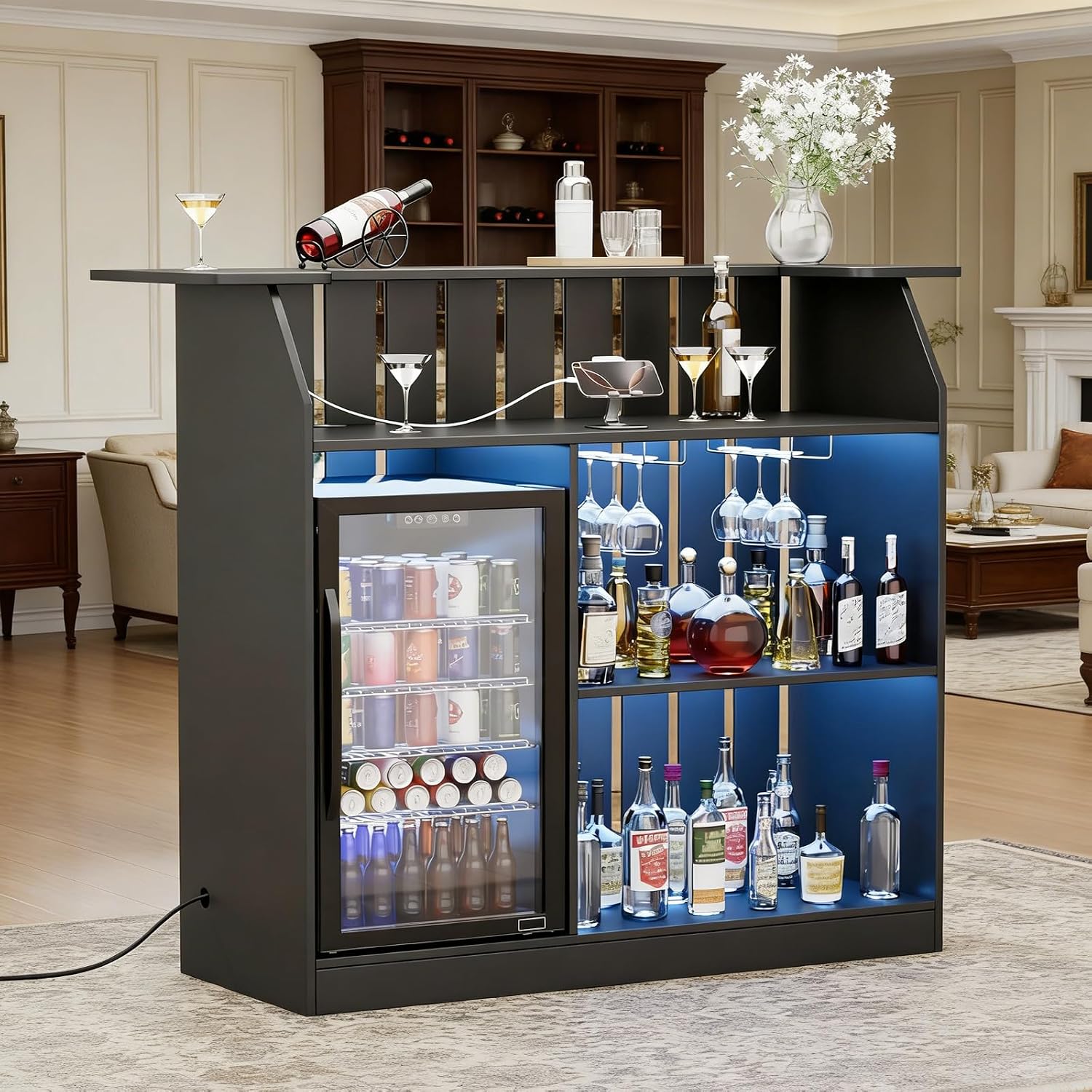 Home Bar And Fridge - Tavolo Bar a U, Unità Bar