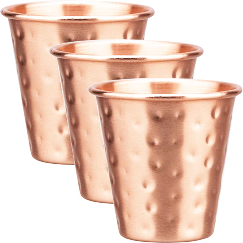 Mule Copper Mug - Set di 3 Nuove Tazze in