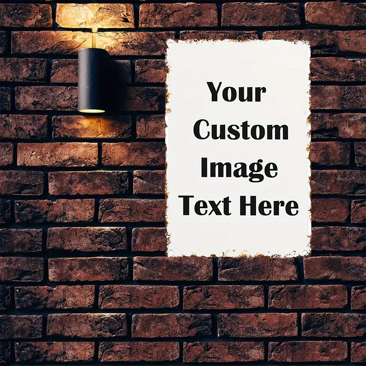 Home Bar Signs - Targa in Latta Personalizzata con Foto