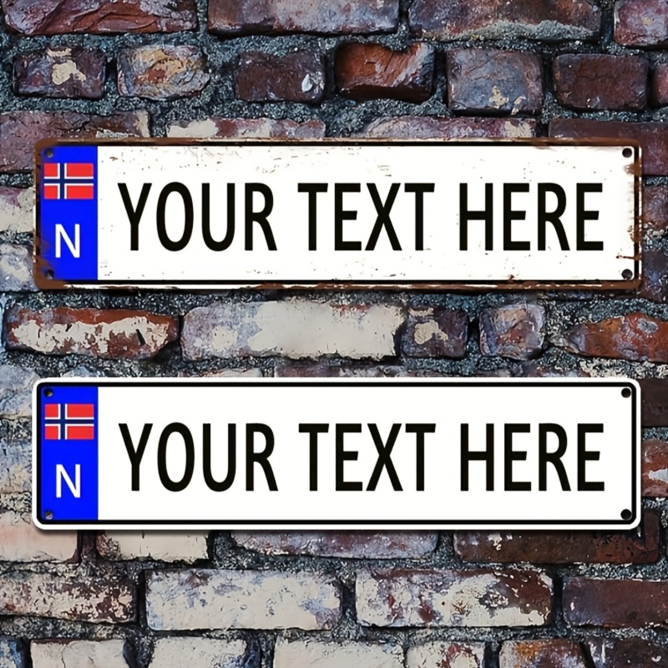 Home Bar Signs - Targa in metallo vintage norvegese personalizzata