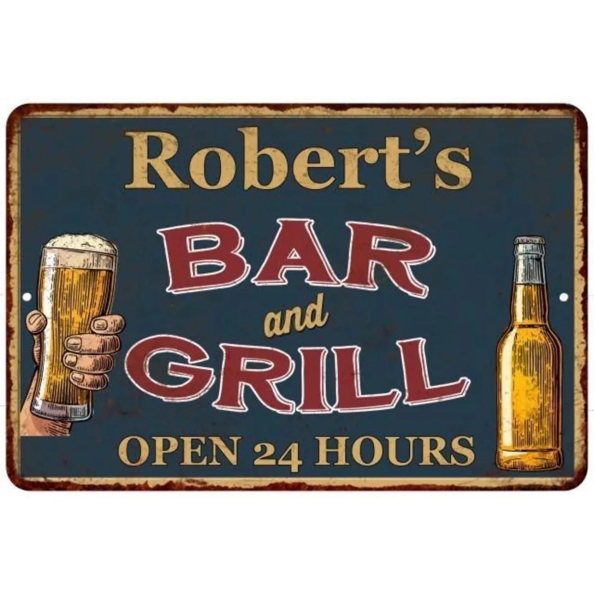 Home Bar Signs - Targa in Metallo Personalizzata per Bar