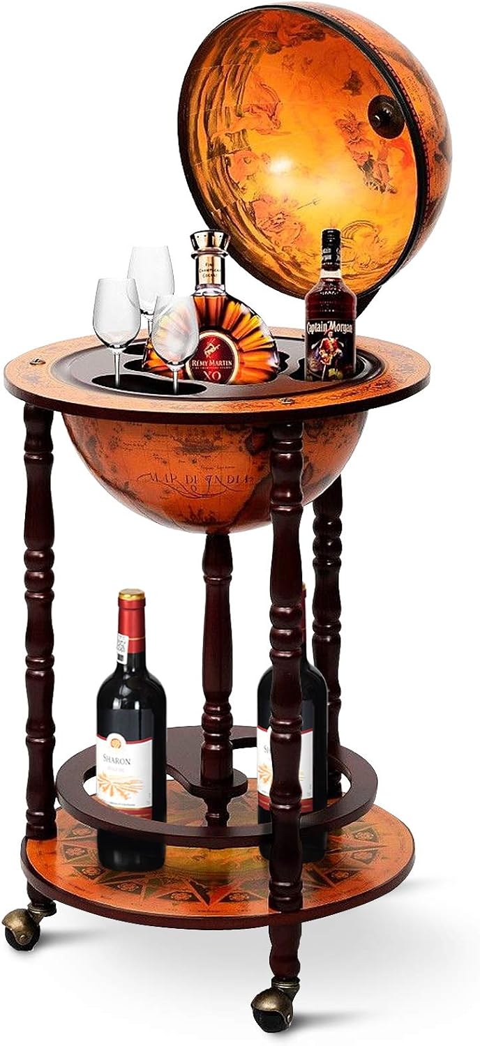 Home Bar Shelves - Carrello Bar a Forma di Globo