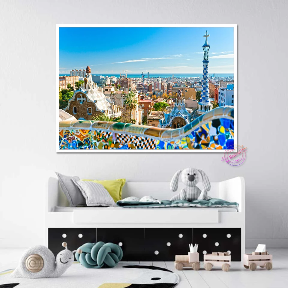 Home Barcelona - Parco Guell in Barcelona Spagna Poster