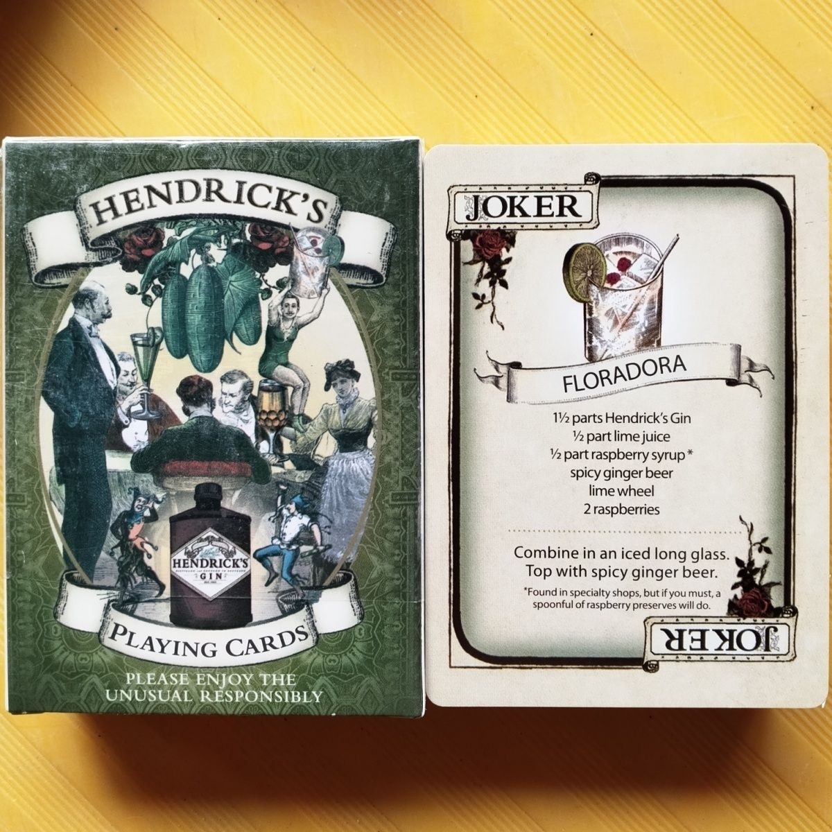Cocktail Recipe Book - Mazzo di carte da gioco Hendrick's