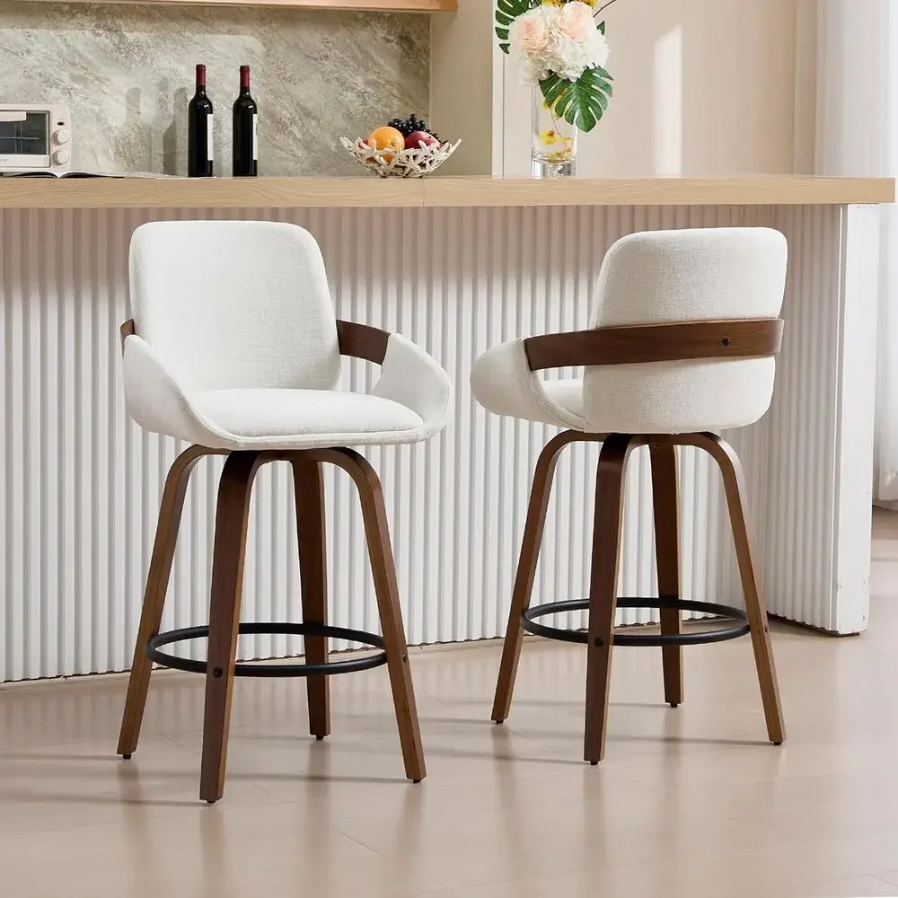 Home Bar Stools - Sgabelli da Bar Girevoli in Tessuto