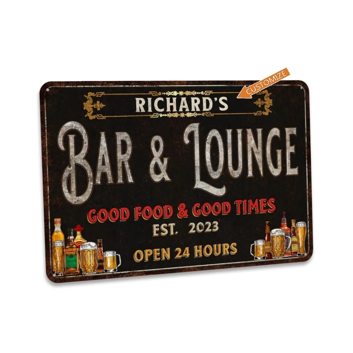 Home Bar Signs - Insegna personalizzata per bar e lounge,