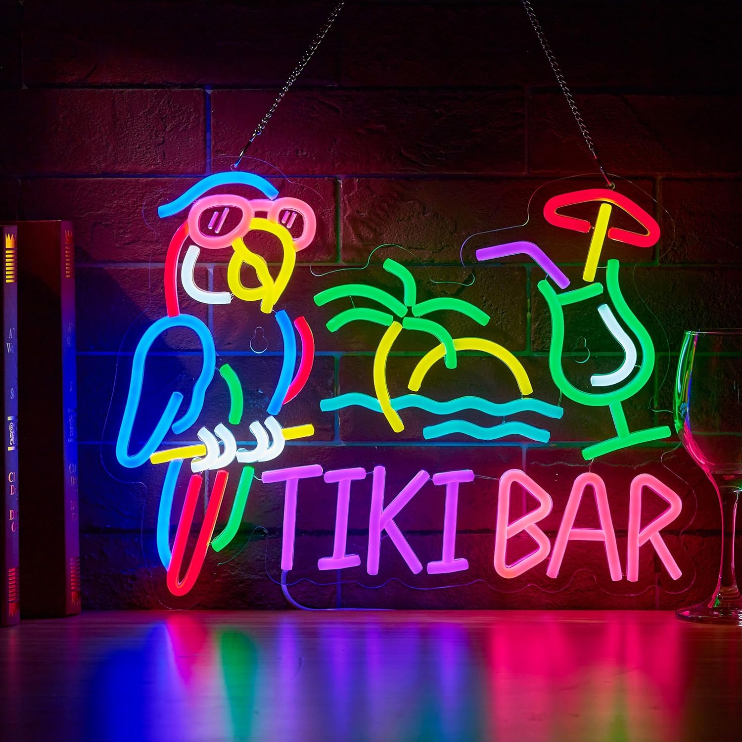 Home Bar Signs - Insegna al Neon Tiki Bar con