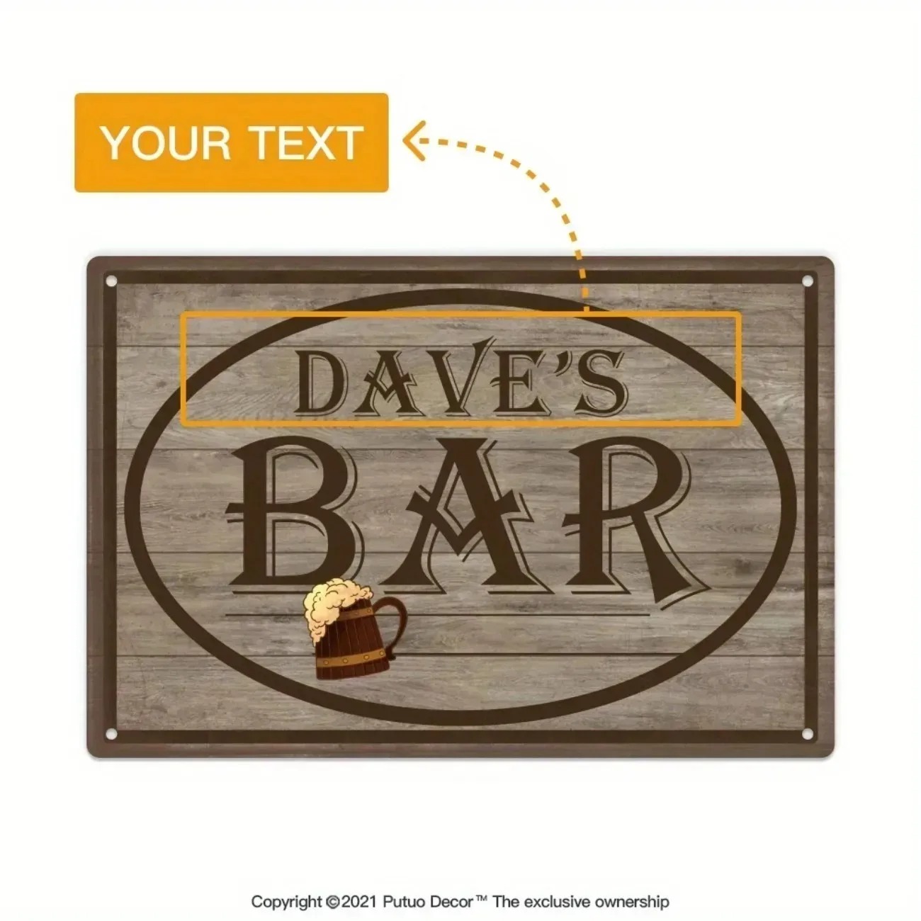 Home Bar Signs - Targa in Metallo Personalizzata 8