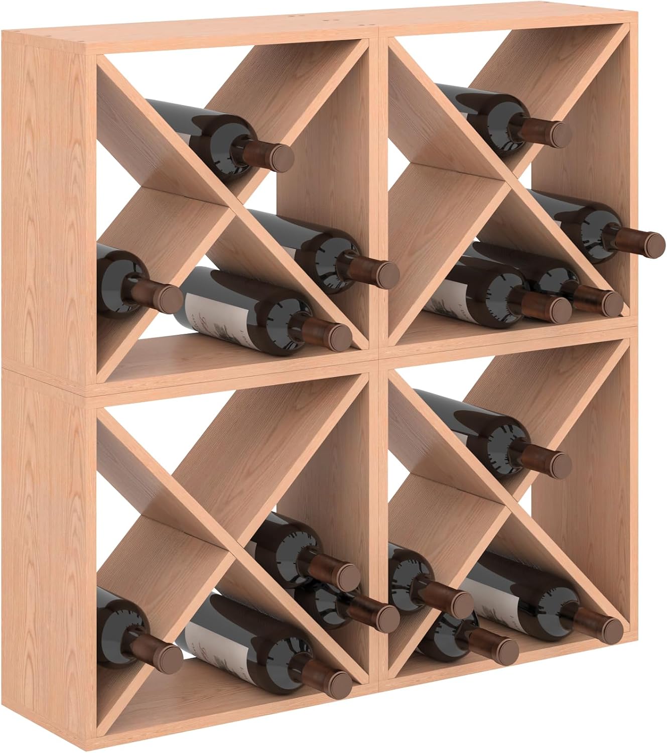 Home Bar Shelves - Portabottiglie da 96 Bottiglie, Cubo Portavino