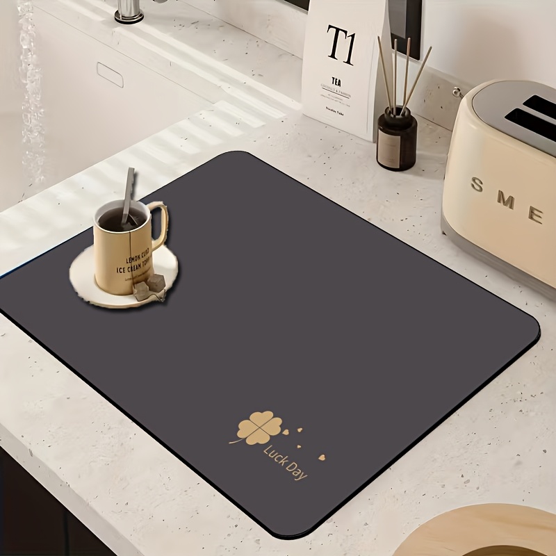 Home Bar And Counter - Tappetino Assorbente Grigio Scuro a Forma