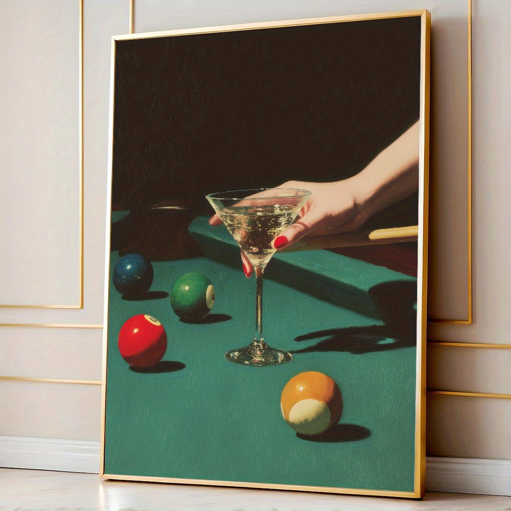 1 poster vintage da biliardo,  - Home Bar Set recensione e prezzo