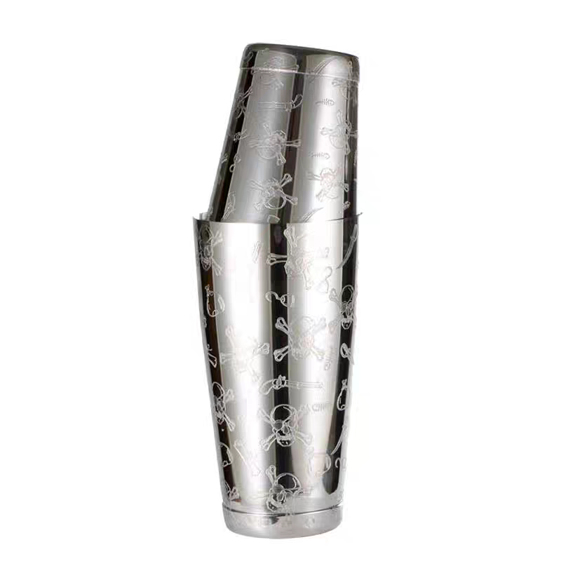 500 ml/800 ml incisione teschi - Boston Shaker Set recensione e prezzo