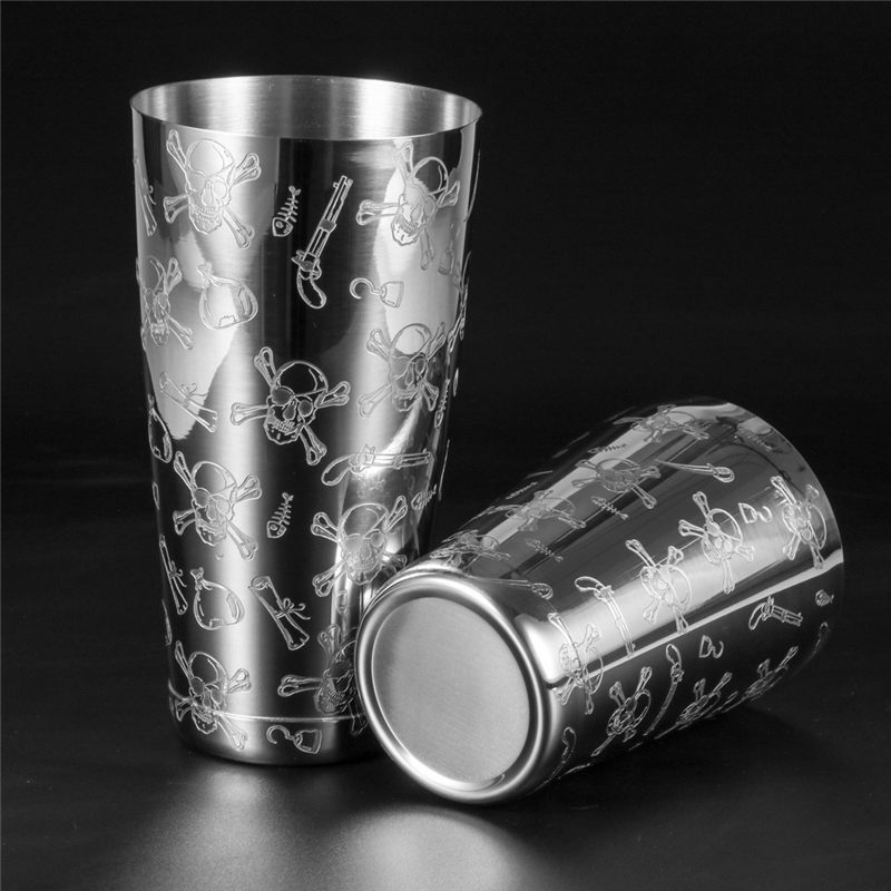 500 ml/800 ml incisione teschi - Boston Shaker Set recensione e prezzo