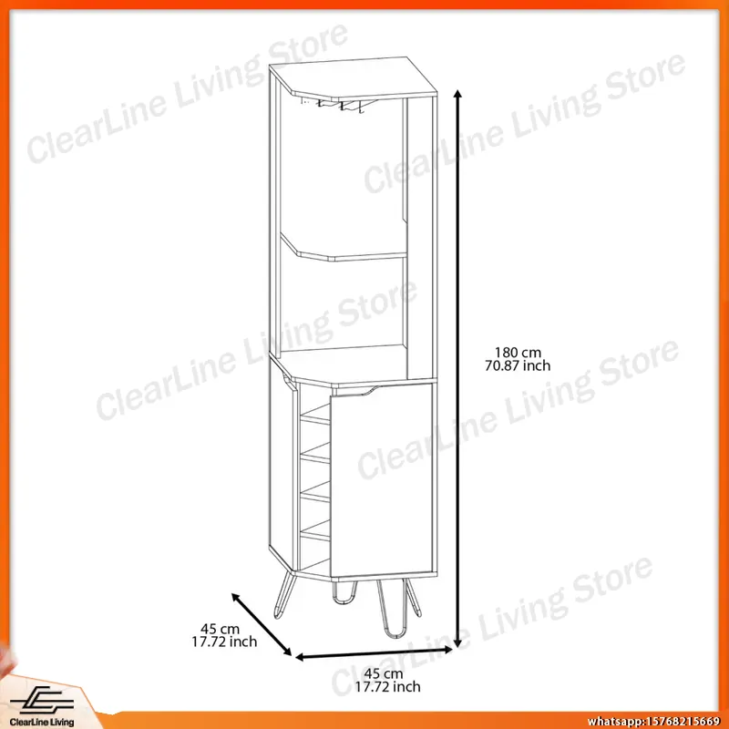 Mobile Bar Angolare con 6 Port - Home Bar Shelves recensione e prezzo