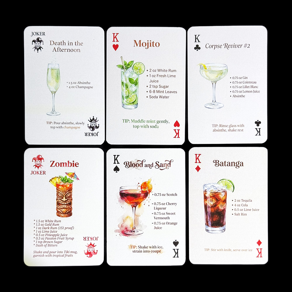 Set di 54 Carte da Gioco con R - Cocktail Recipe Book recensione e prezzo