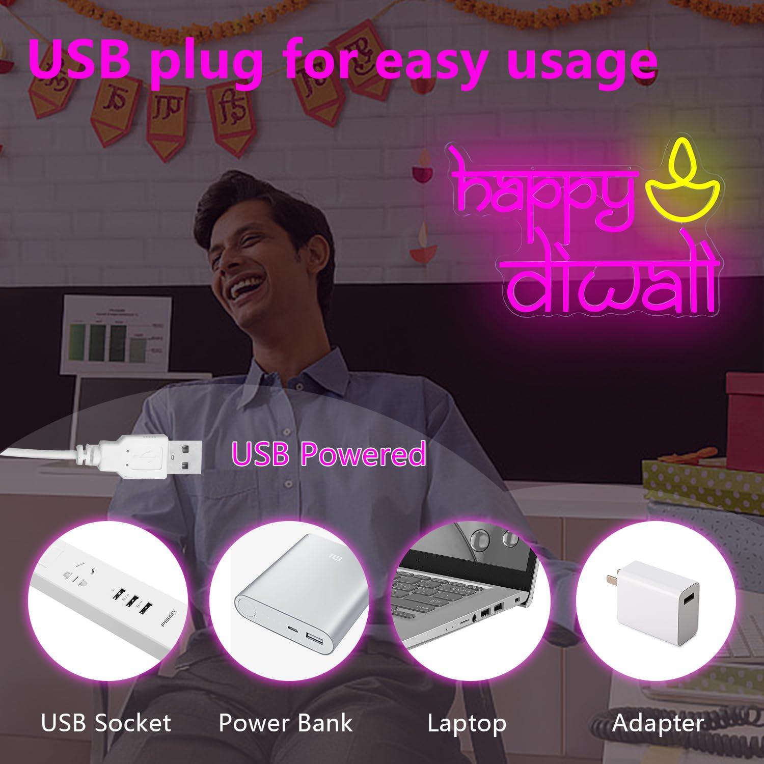 Insegna al Neon 'Happy Diwali' - Home Bar Signs recensione e prezzo