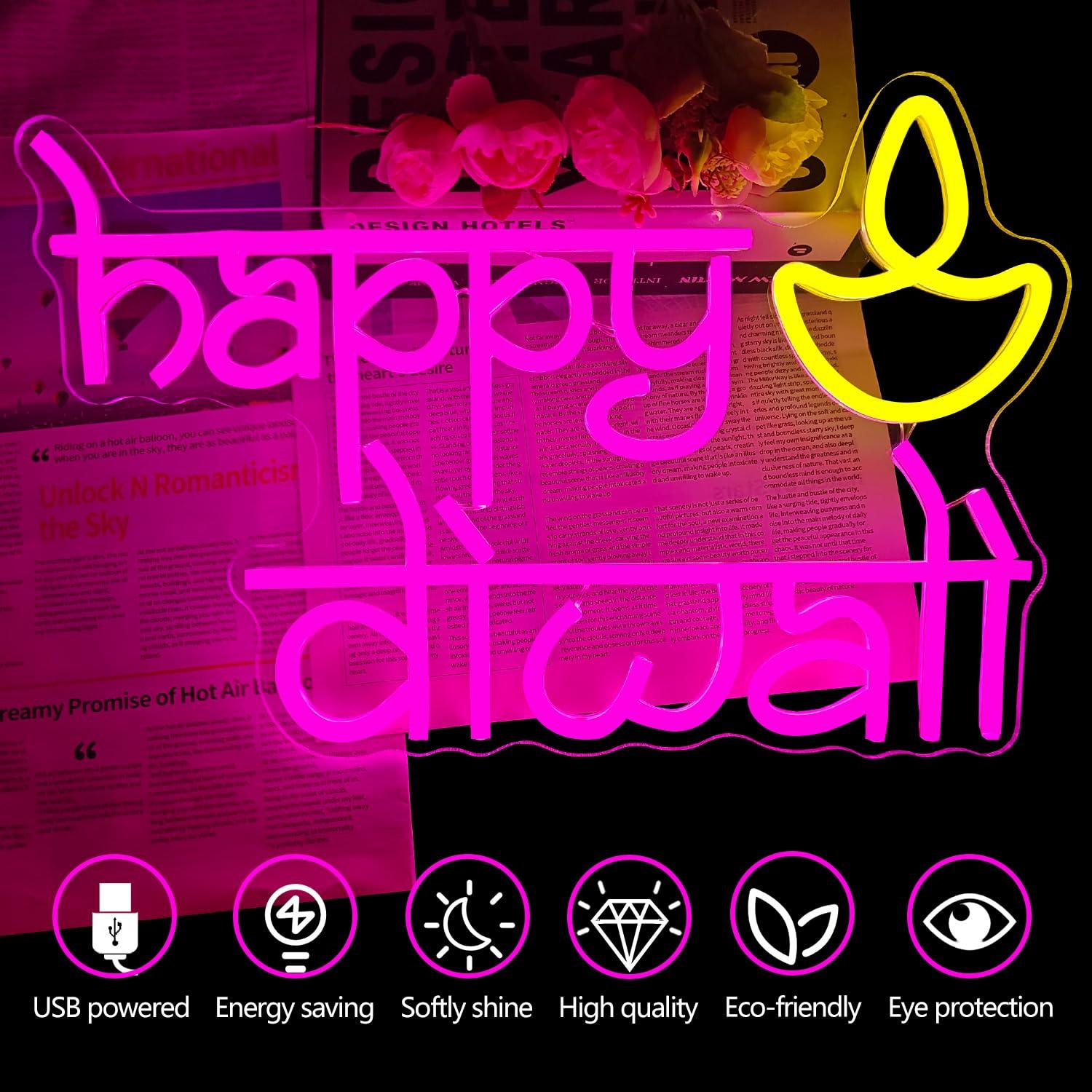 Insegna al Neon 'Happy Diwali' - Home Bar Signs recensione e prezzo