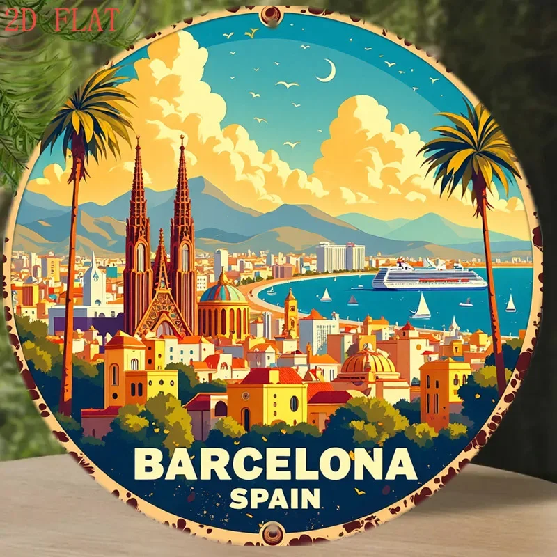 Targa in metallo rotonda da 8  - Home Barcelona recensione e prezzo