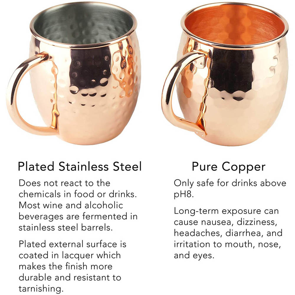 2 pz 100% fatto a mano 18oz ra - Mule Copper Mug recensione e prezzo