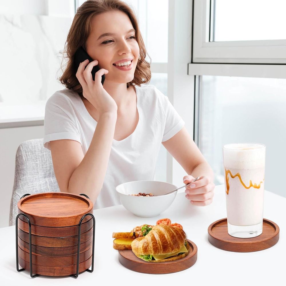 Set di 6 Sottobicchieri in Leg - Home Bar Set recensione e prezzo