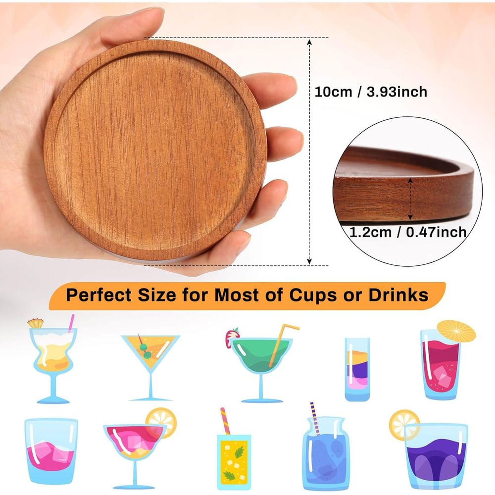 Set di 6 Sottobicchieri in Leg - Home Bar Set recensione e prezzo