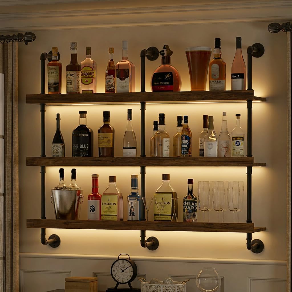 Portabottiglie da parete con l - Home Bar Shelves recensione e prezzo