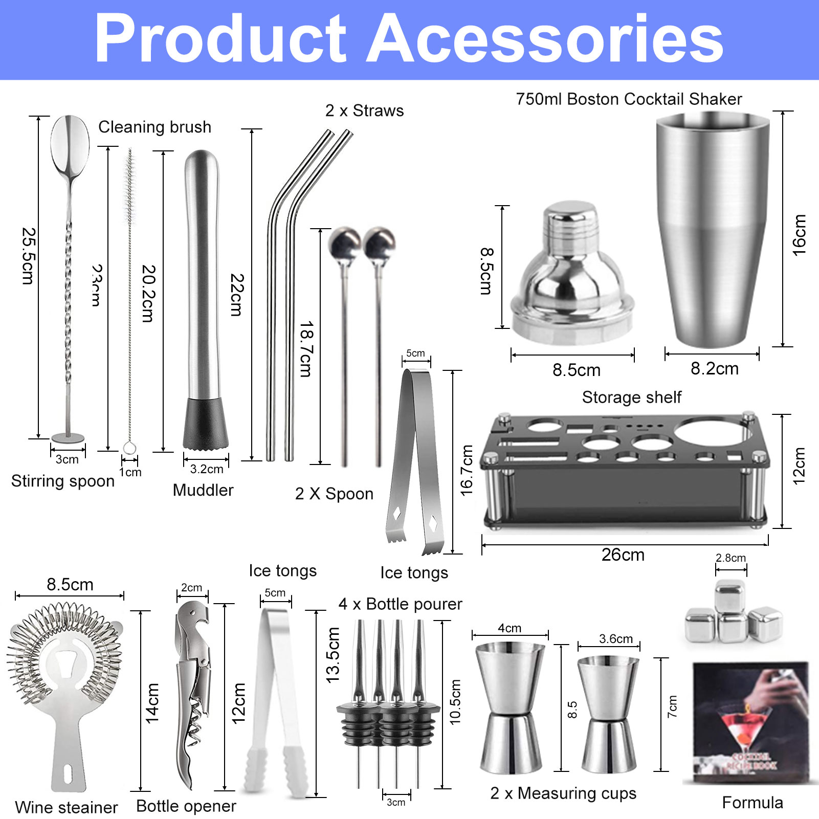 Set per Cocktail Shaker strume - Cocktail Recipe Book recensione e prezzo
