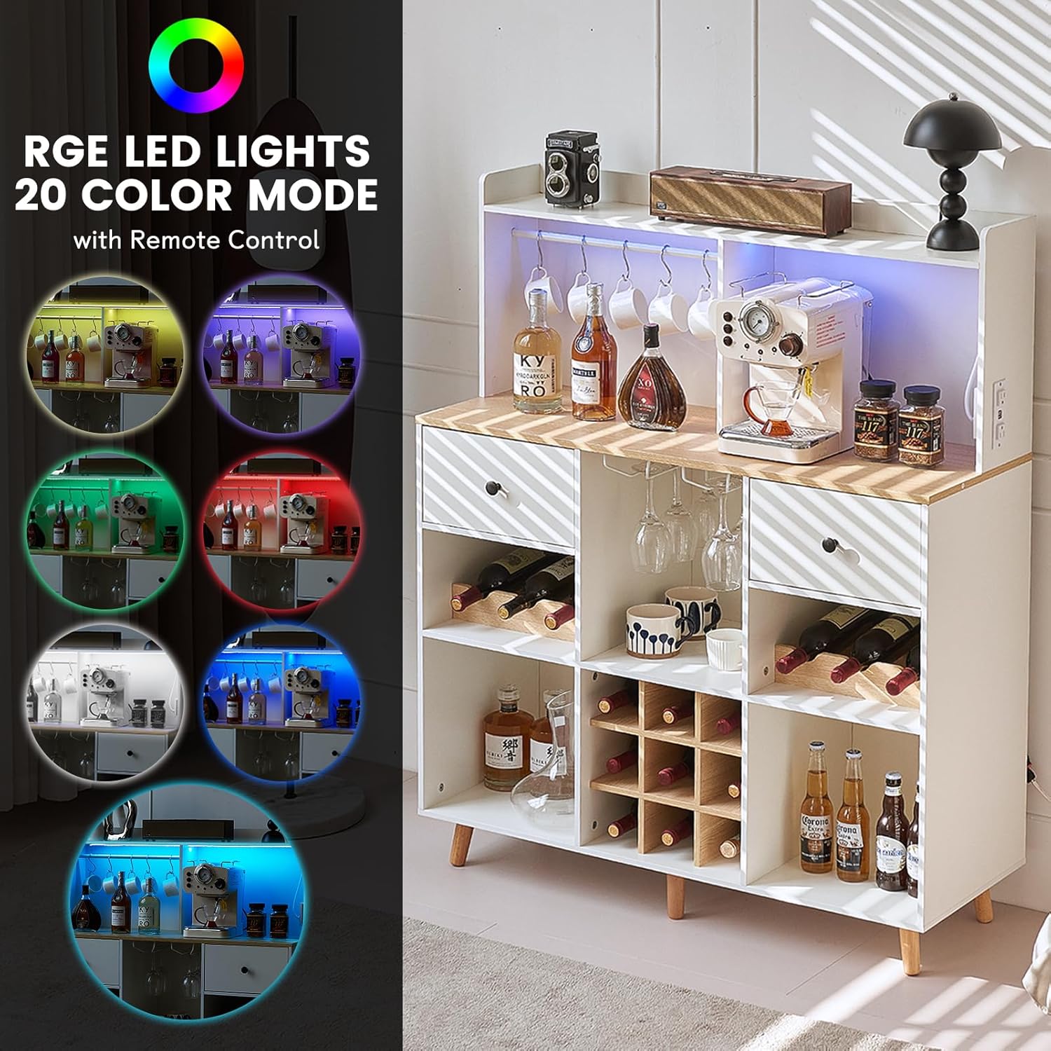 Mobile Bar con Presa di Corren - Home Bar Shelves recensione e prezzo