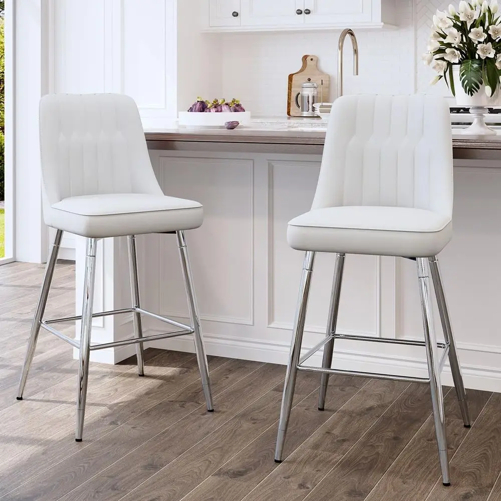 Set di 2 Sgabelli da Bar Bianc - Home Bar Stools recensione e prezzo